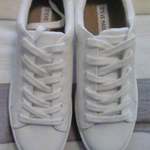 New Ladies Steve Madden Bertie Leather Sneakers